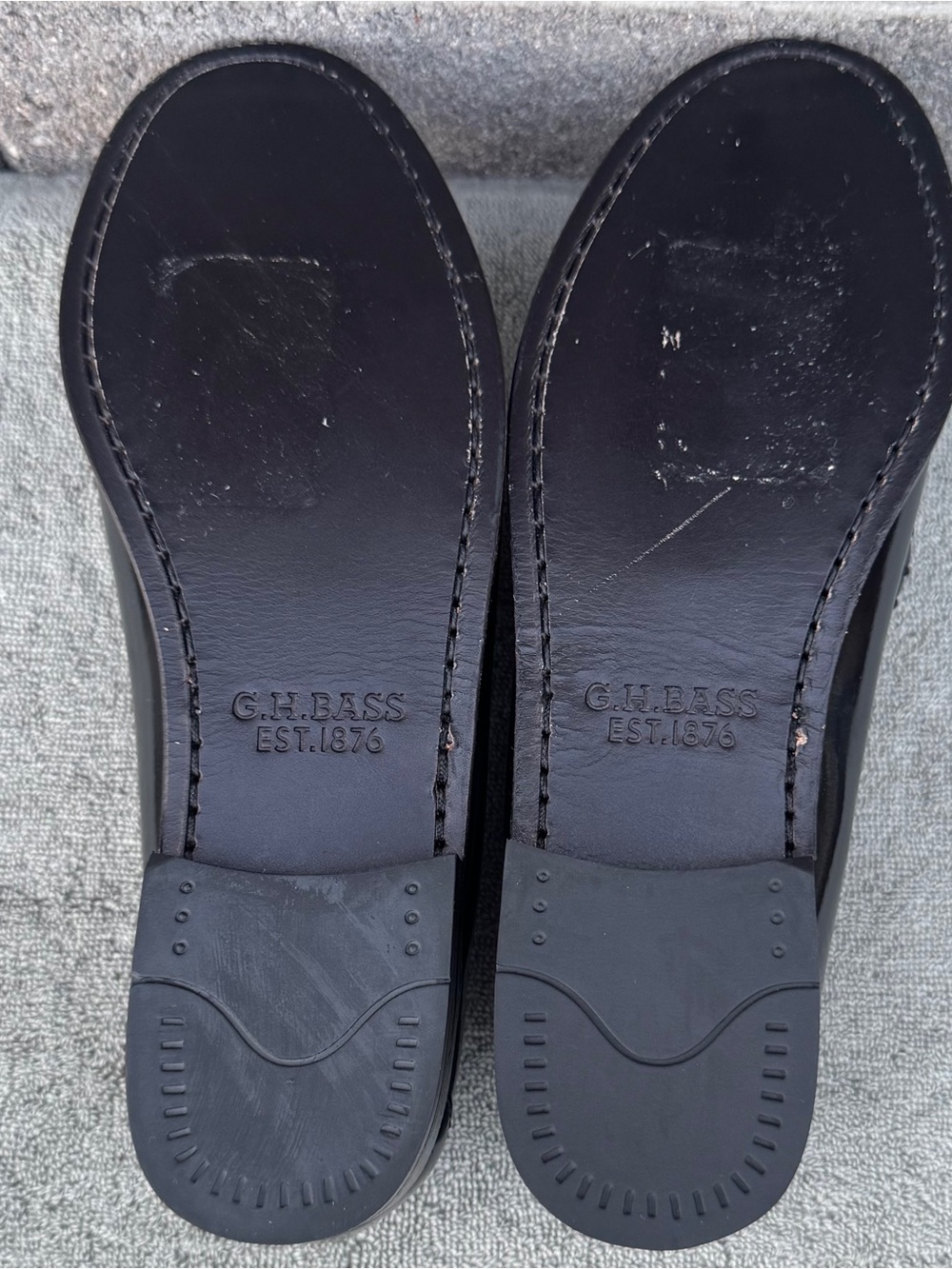 G.H. Bass Whitney Emoji Star Black Patent Leather Loafers Size 7.5 M - Picture 7 of 7